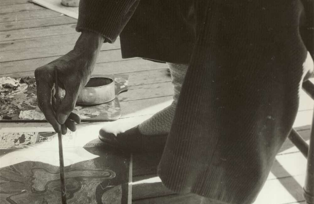 Photo de Georges Braque travaillant 2