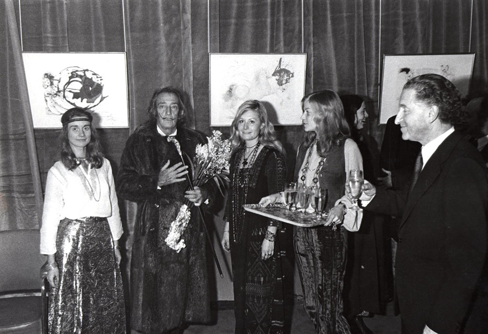 Salvador Dali at Galerie Furstenberg Paris in 1971