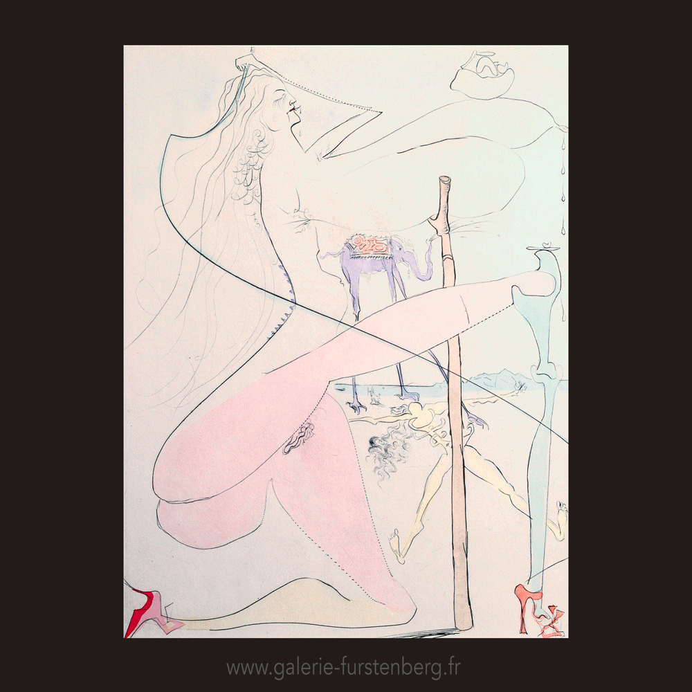 Dali Venus-in-Furs series: Woman with Crutch